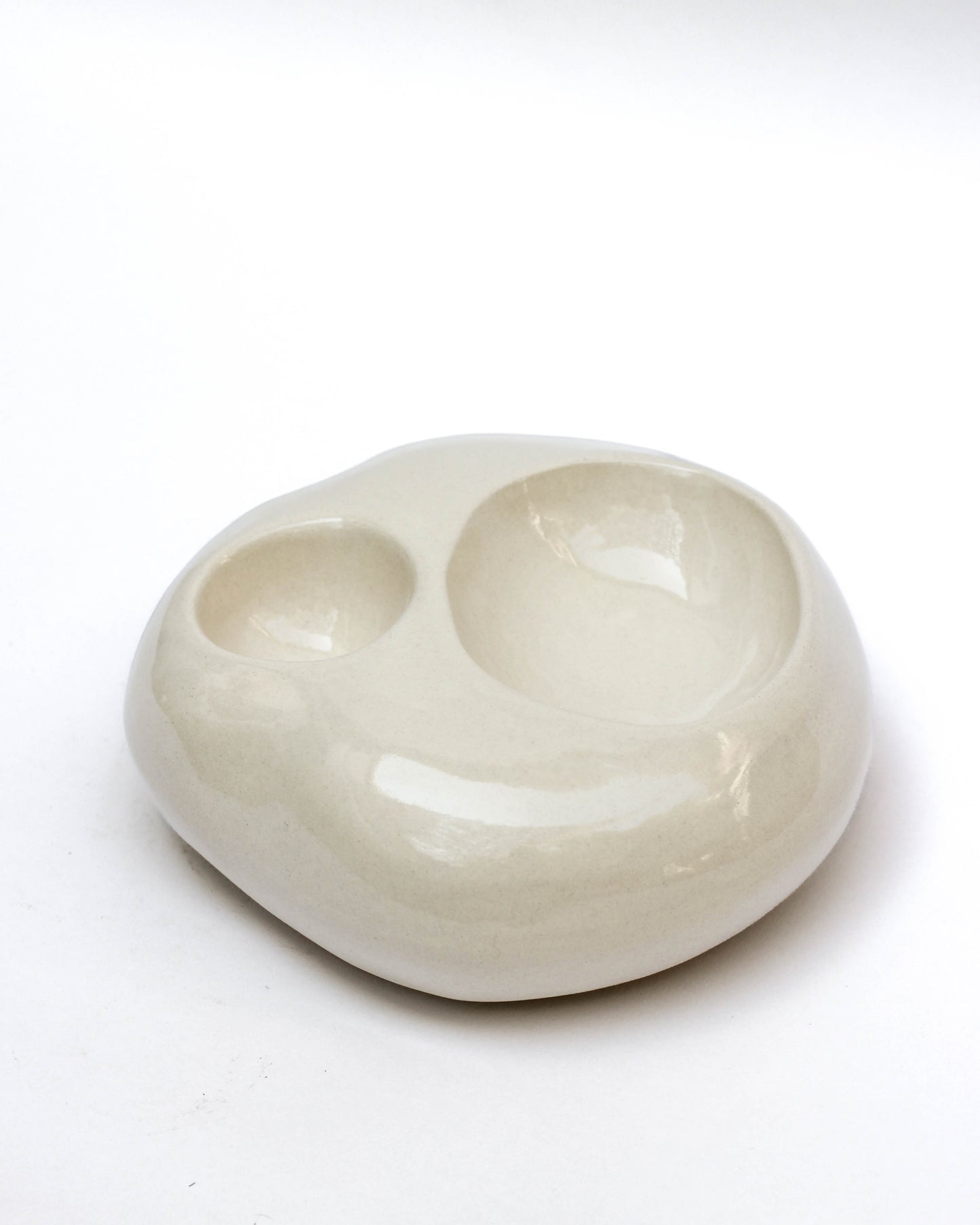 Pateau double sculptural