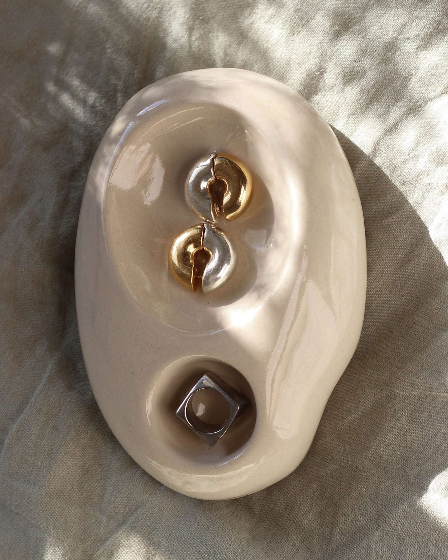 Pateau double sculptural - petit