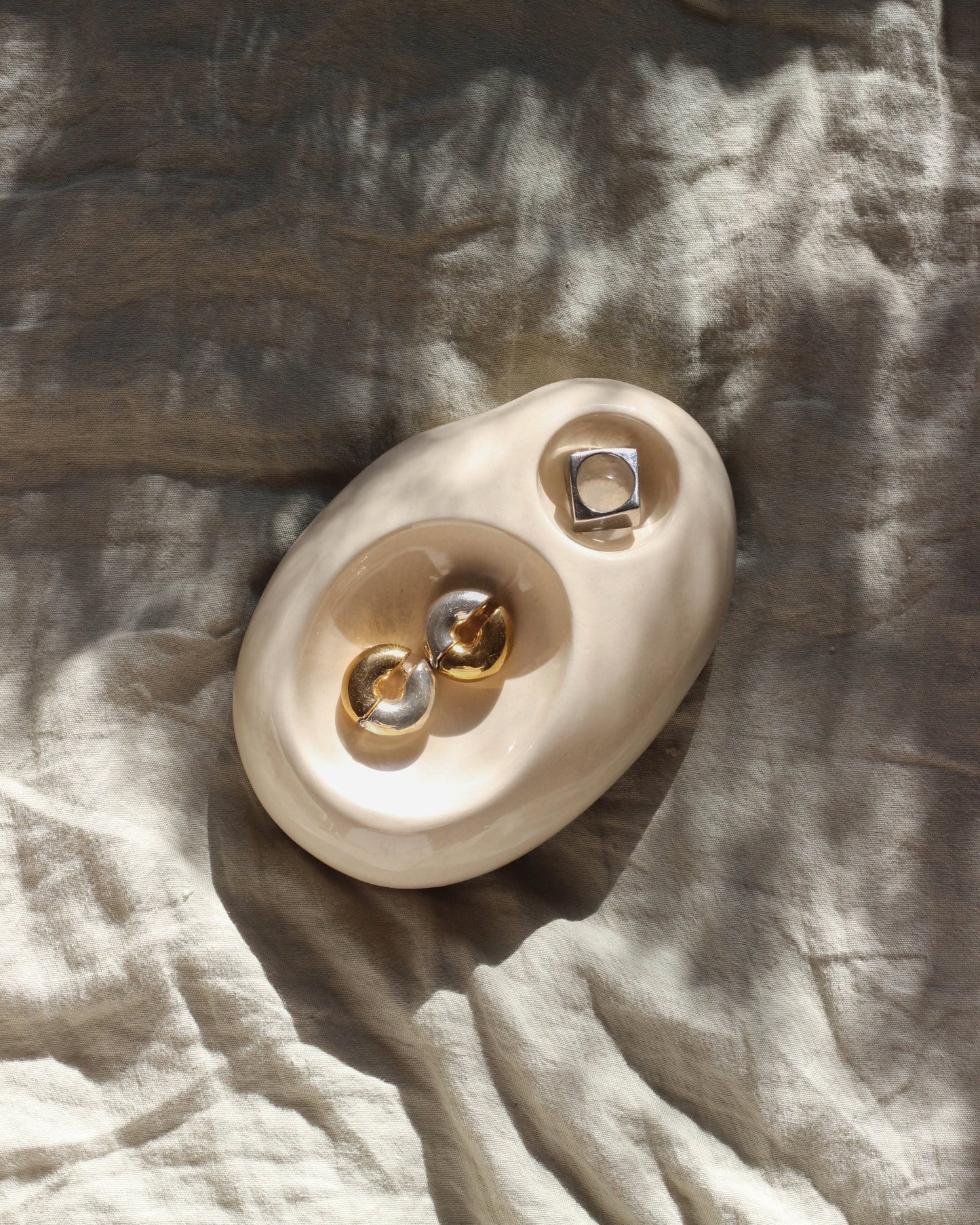 Pateau double sculptural - petit