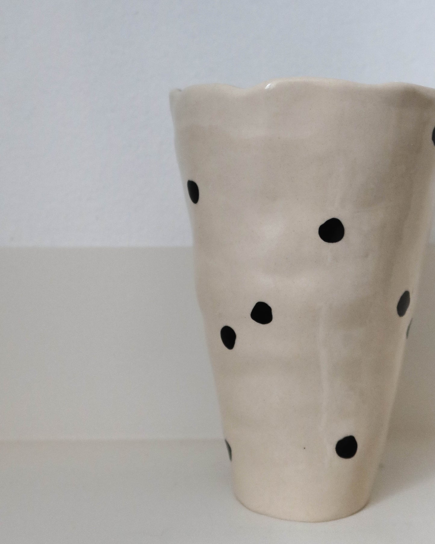 Irregular polka dot vase