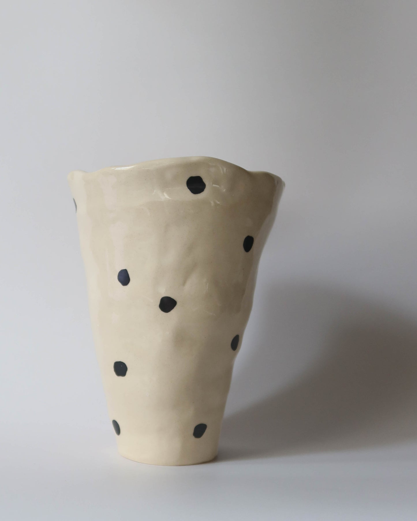 Irregular polka dot vase