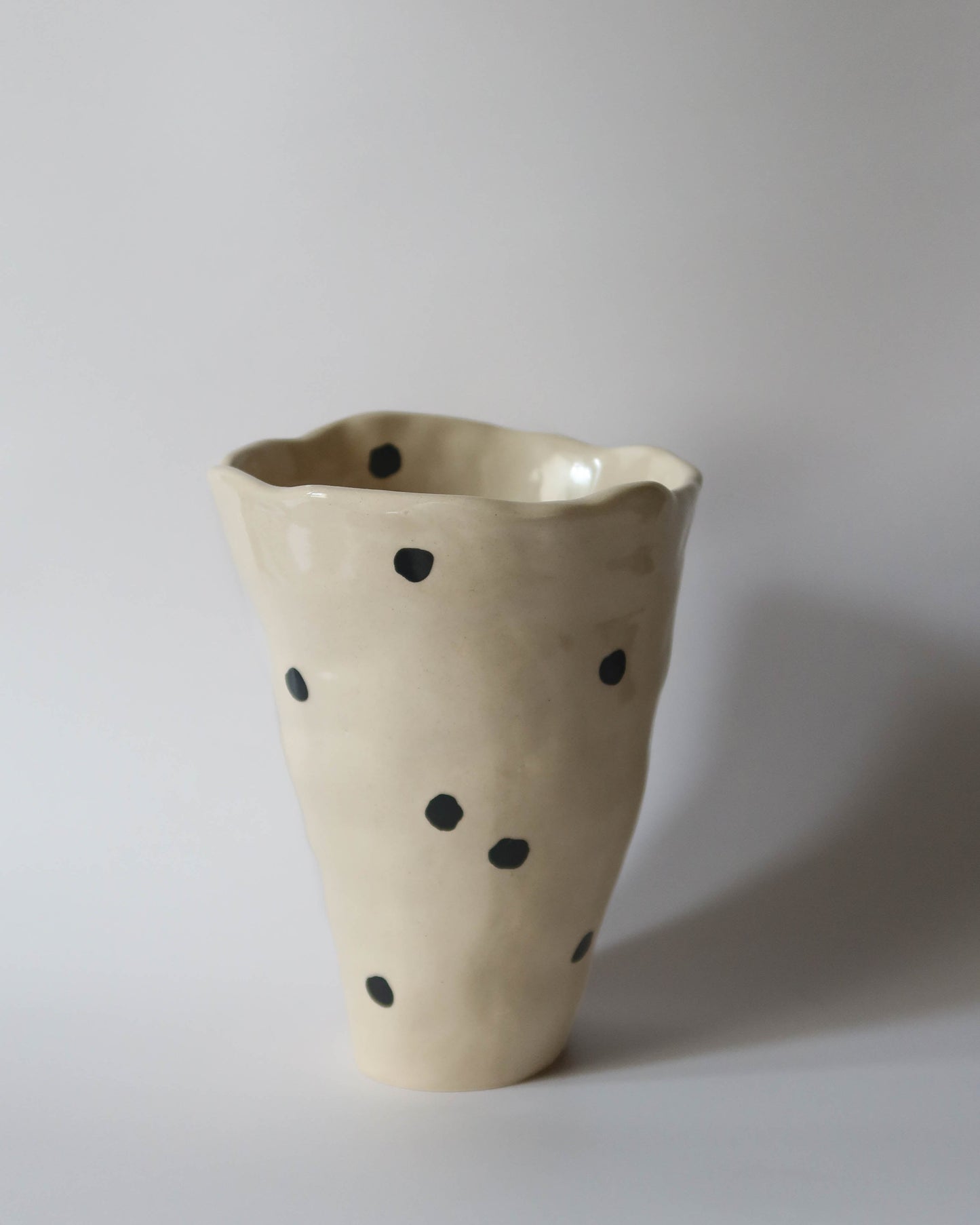 Irregular polka dot vase