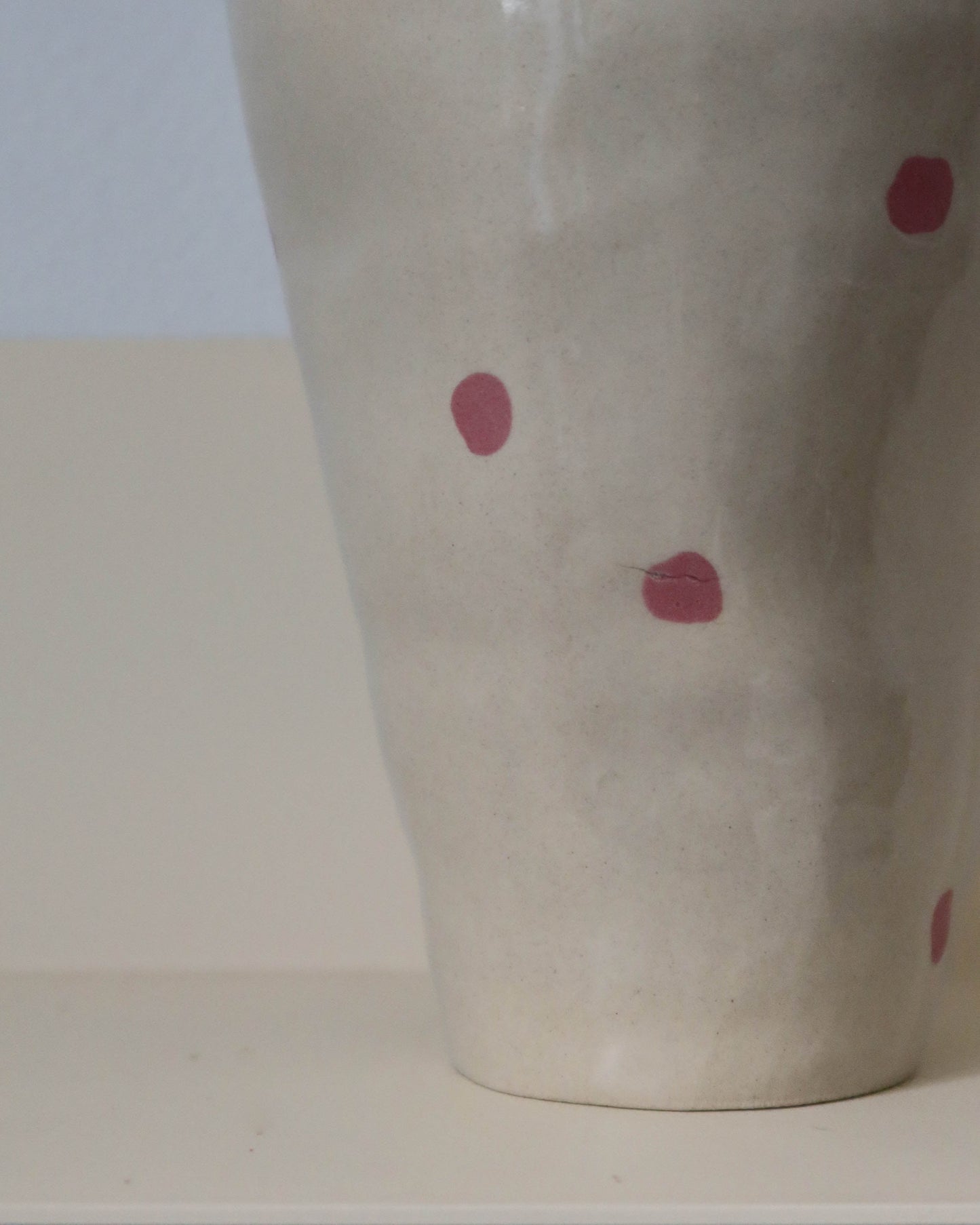 Vase irrégulier - Petit pois rose